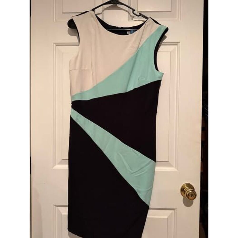 060. Casual corner color block, sleeveless dress
